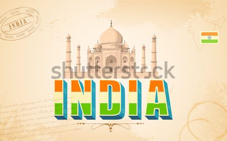 Visit India Sticker Stock photo © vectomart