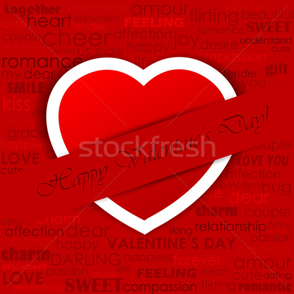 Coeur amour illustration vignette forme design [[stock_photo]] © vectomart