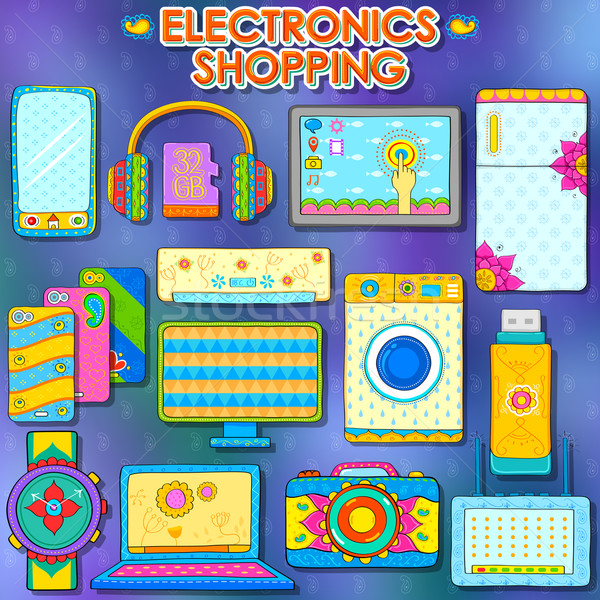 Electronics gadget shopping Stock photo © vectomart