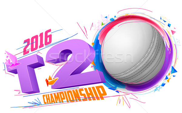 Cricket ball for T20 Cricket Championship  Stock photo © vectomart
