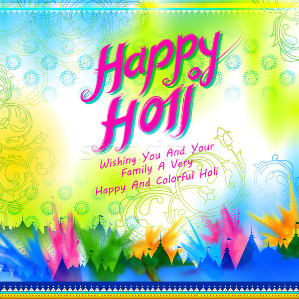 Powder color explosion for Happy Holi Background Stock photo © vectomart