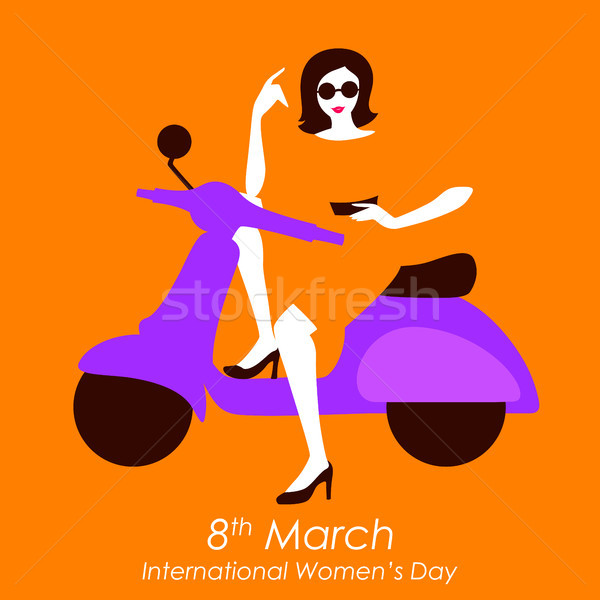 Happy International Womens Day 8th March greetings background Stock photo © vectomart
