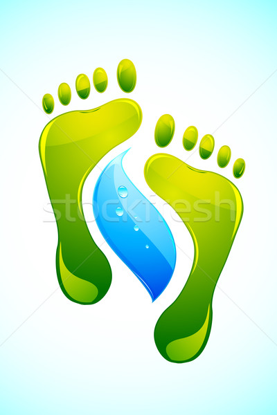 Foot with Water Drop Stock photo © vectomart