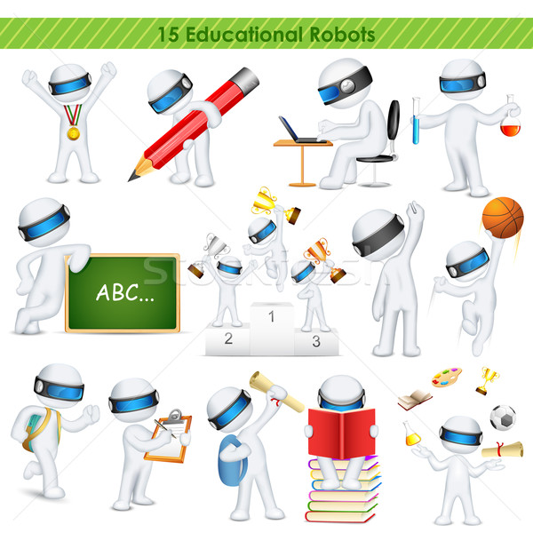 3d education student in fully scalable vector Stock photo © vectomart