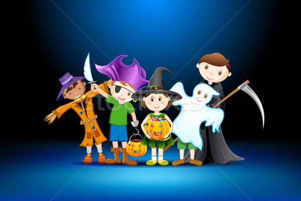 Ninos halloween fiesta ilustración traje Foto stock © vectomart