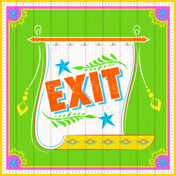 Exit Poster Stock photo © vectomart