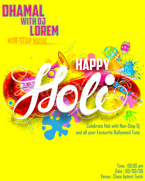 Happy Holi background Stock photo © vectomart