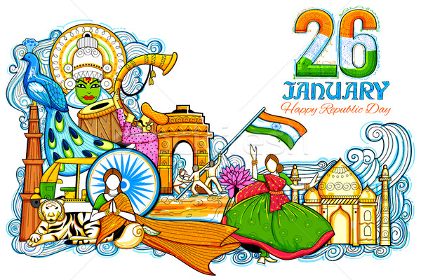 Indian unglaublich Kultur Vielfalt Festival Stock foto © vectomart