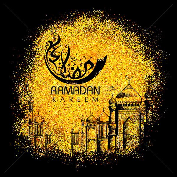 Ramadan generoso arabic moschea illustrazione Foto d'archivio © vectomart