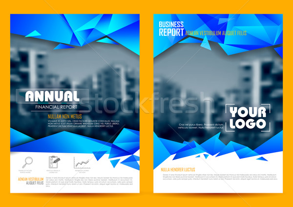 Annual Report and Presentation Template design Stock photo © vectomart