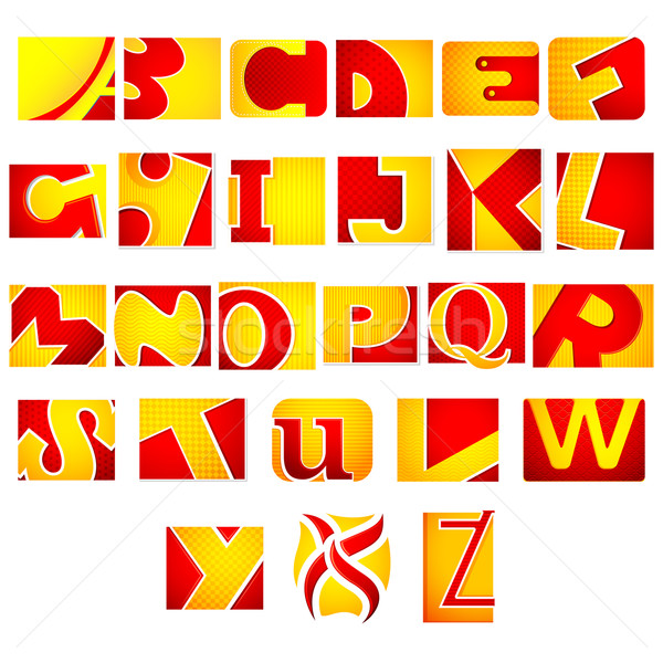 Kolorowy alfabet ilustracja zestaw projektu tle Zdjęcia stock © vectomart