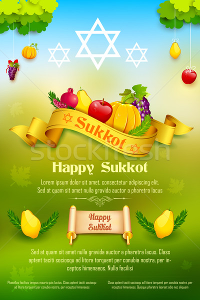 Jewish festival Happy Sukkot Stock photo © vectomart
