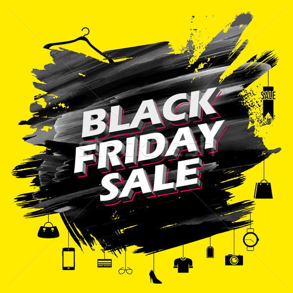 Foto stock: Black · friday · venda · compras · oferecer · promoção · alegre