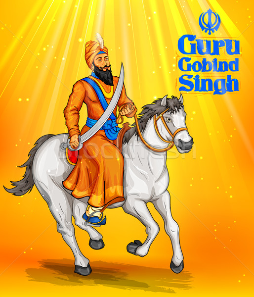 Happy Guru Gobind Singh Jayanti festival for Sikh celebration background Stock photo © vectomart