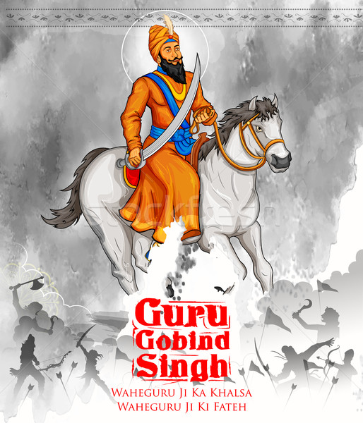 Happy Guru Gobind Singh Jayanti festival for Sikh celebration background Stock photo © vectomart