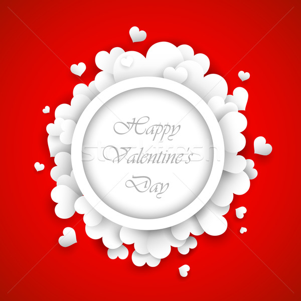 Amor ilustração papel coração feliz dia dos namorados Foto stock © vectomart