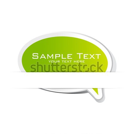 バブルチャット 実例 紙 ステッカー スタイル 抽象的な ストックフォト © vectomart