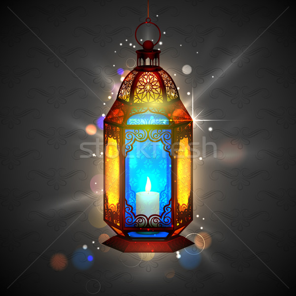 Lampada ramadan generoso illustrazione luce Foto d'archivio © vectomart