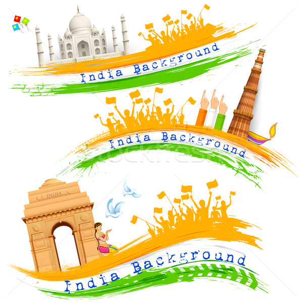 [[stock_photo]]: Bannière · tête · Inde · célébration · illustration