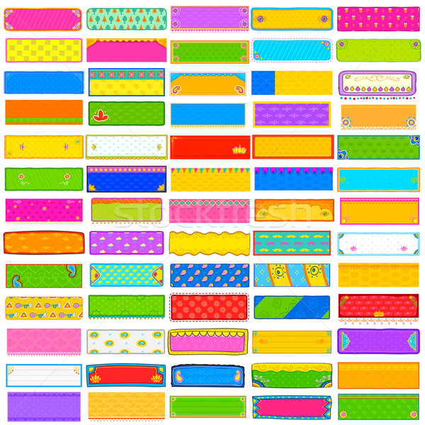 Colorful Kitsch banner jumbo collection Stock photo © vectomart