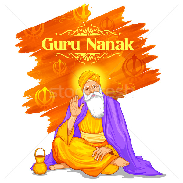 Happy Guru Nanak Jayanti festival of Sikh celebration background Stock photo © vectomart