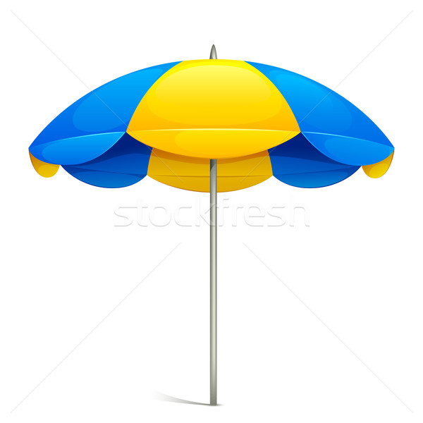 Sonnenschirm Illustration farbenreich weiß Strand Himmel Stock foto © vectomart