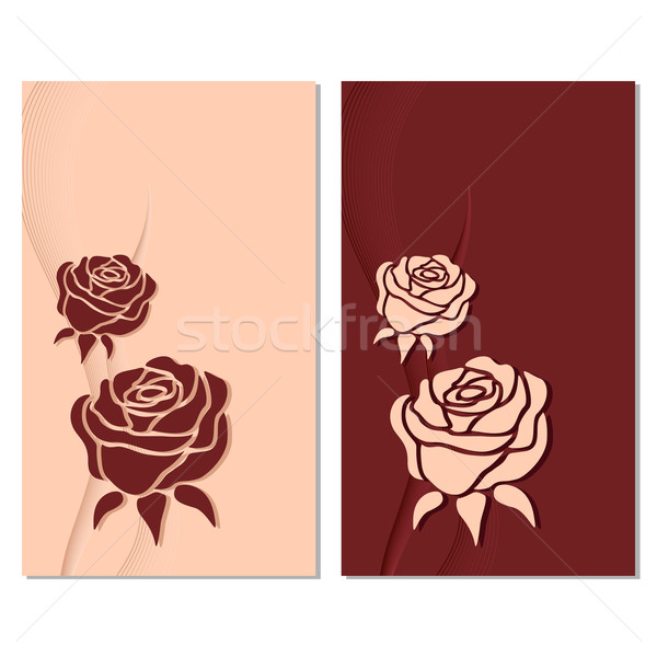 Illustration paire rose amour [[stock_photo]] © vectomart