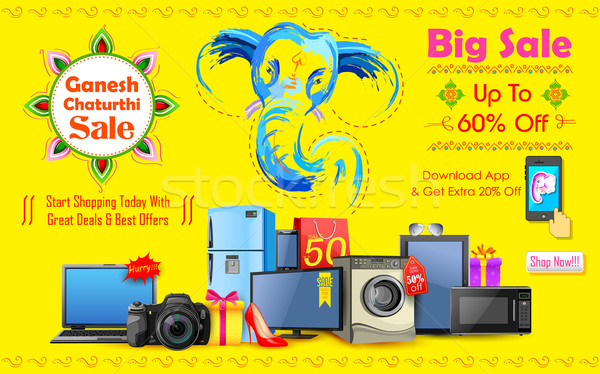 Happy Ganesh Chaturthi sale offer Stock photo © vectomart