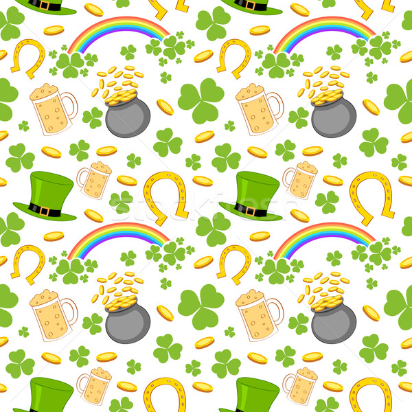 Seamless Saint Patricks Day Background Stock photo © vectomart