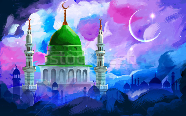 Ramadan hojny ilustracja boga modlitwy uroczystości Zdjęcia stock © vectomart