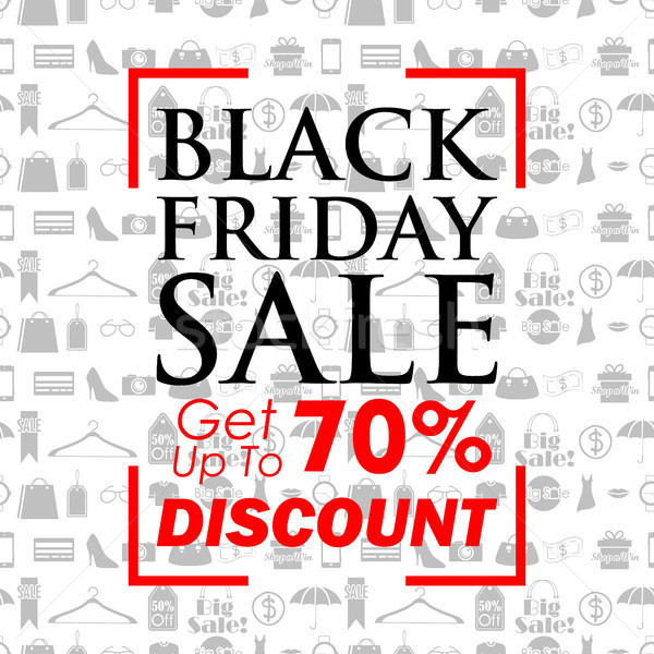 Stock photo: Black Friday Sale shopping Offer and Promotion Background on eve of Merry Christmas
