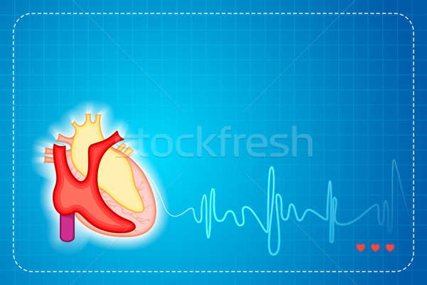 Lifeline coming out of Heart Stock photo © vectomart