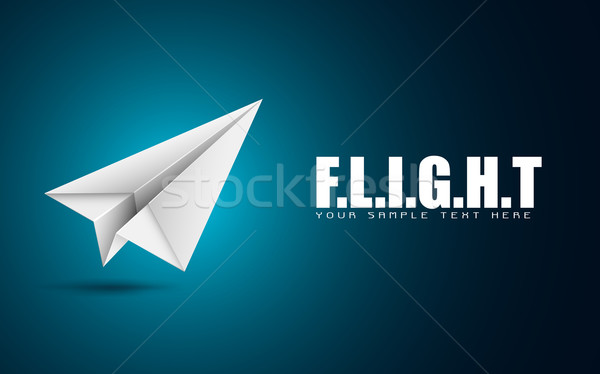 Aeroplano di carta volo illustrazione carta piegato aereo Foto d'archivio © vectomart