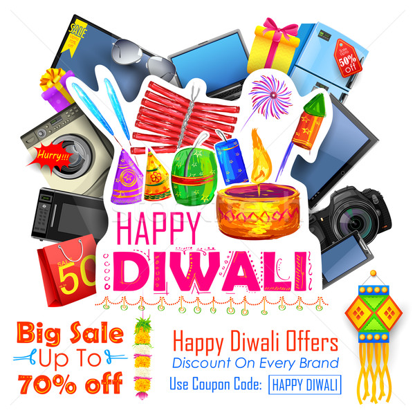 Festive Shopping Offer for Diwali holiday promotion and advertisment Stock photo © vectomart