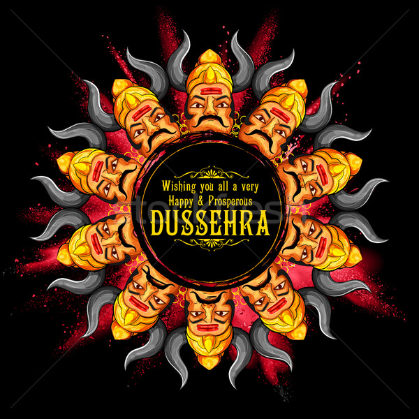 Ravana with ten heads for Dussehra Stock photo © vectomart