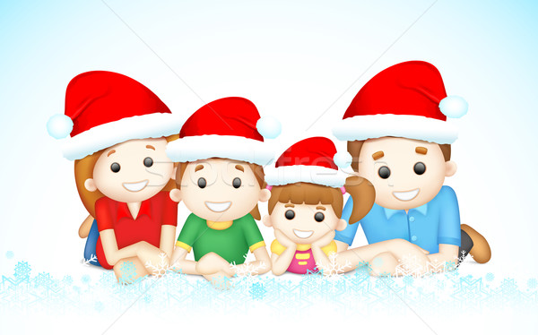 商業照片: 聖誕節 · 家庭 · 插圖 · 3D · 幸福的家庭 · 向量