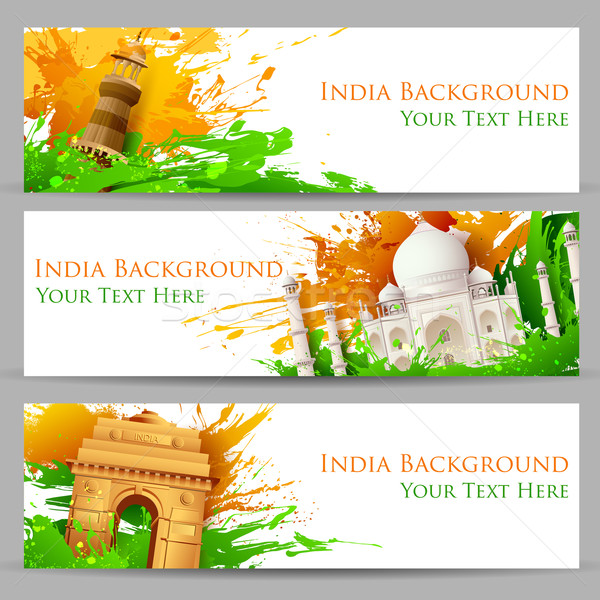 Indian Monument Banner Stock photo © vectomart
