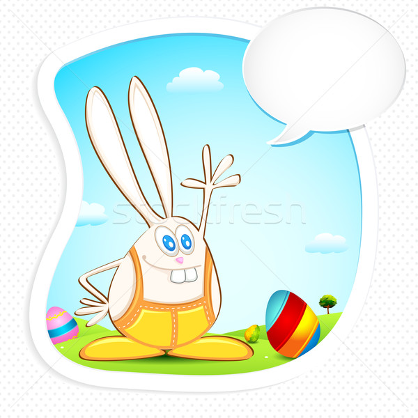Zdjęcia stock: Easter · bunny · ilustracja · bunny · dziedzinie · easter · egg · niebo
