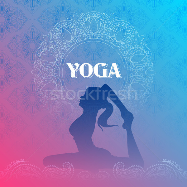 Internationale yoga dag illustratie vrouw wereld Stockfoto © vectomart