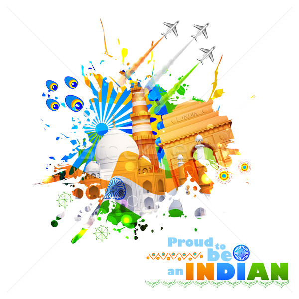 India illustrazione ruota paese grafica piccione Foto d'archivio © vectomart
