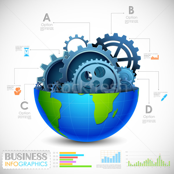 Przemysłowych infografiki wykres ilustracja projektu tle Zdjęcia stock © vectomart