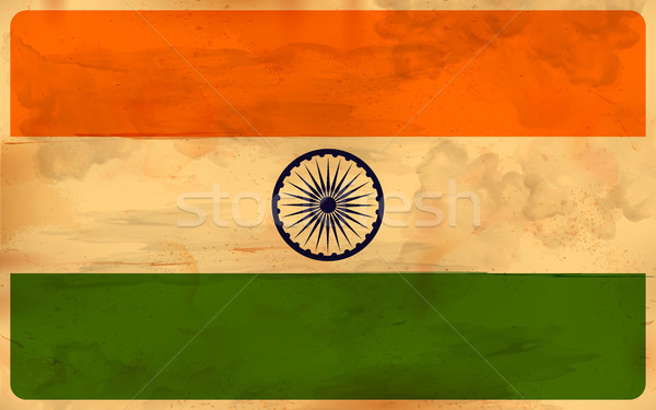 Tricolor indian Flagge Republik Tag Indien Stock foto © vectomart