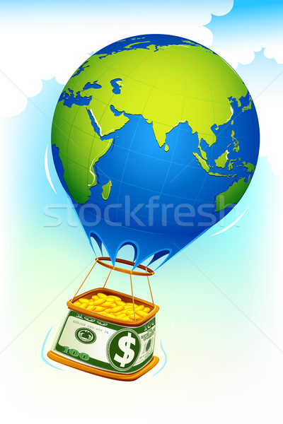 コイン ドル 熱気球 実例 フル 金貨 ストックフォト © vectomart