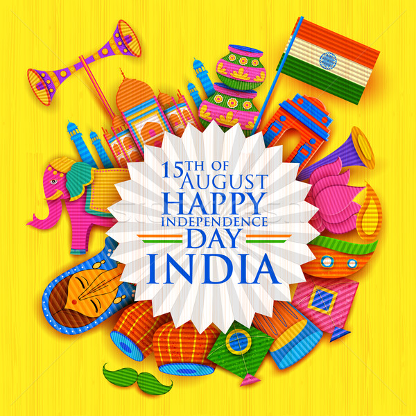 Felice giorno banner illustrazione indian Foto d'archivio © vectomart