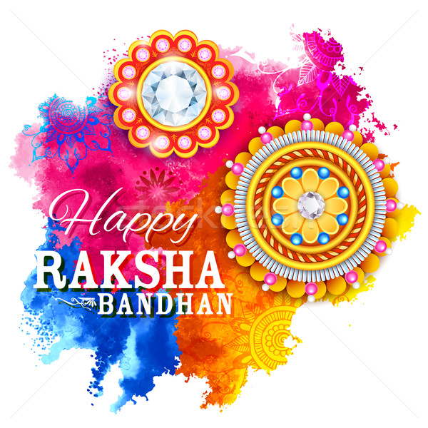Decorative Rakhi for Raksha Bandhan background Stock photo © vectomart