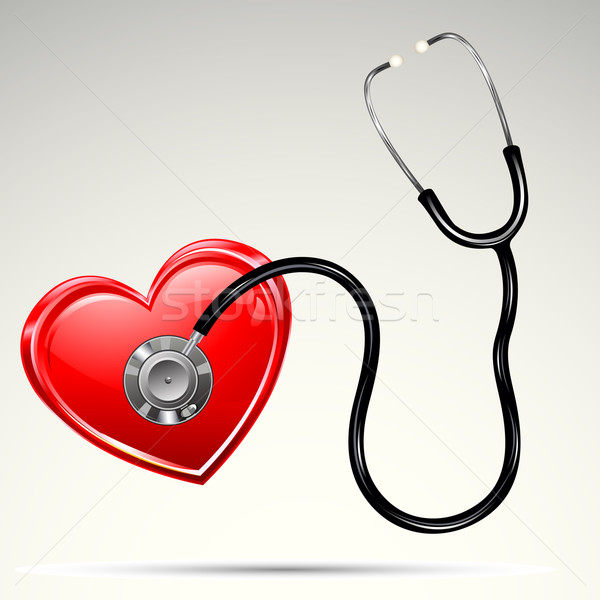 Stethescope on Heart Stock photo © vectomart