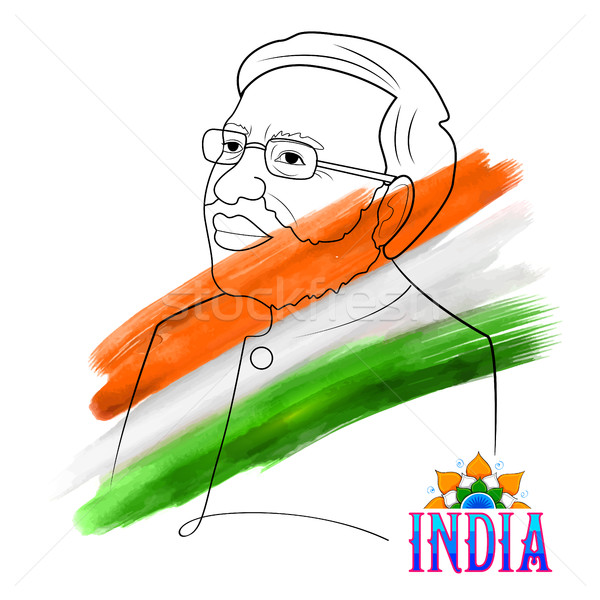 India térkép trikolor zászló büszke indiai Stock fotó © vectomart