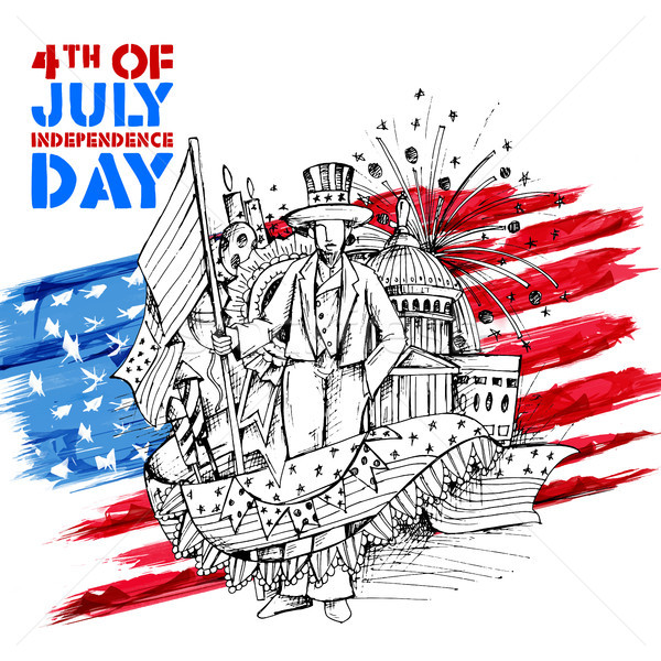 4th of July Independence Day of America background Stock photo © vectomart