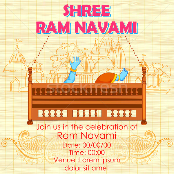 Lord Rama in Ram Navami background Stock photo © vectomart