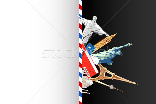 Paquet illustration vol billet célèbre [[stock_photo]] © vectomart